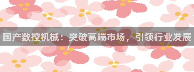 天辰娱乐厕所:国产数控机械:突破高端市场,引领行业发展