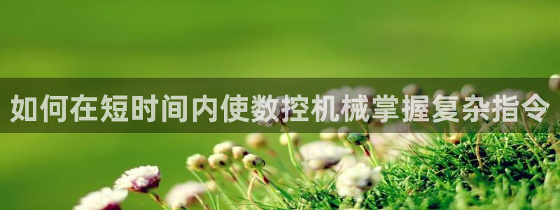 腾讯天辰娱乐:如何在短时间内使数控机械掌握复杂指令