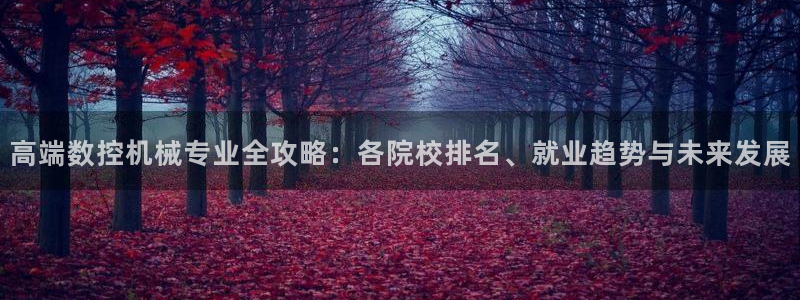 天辰娱乐连接:高端数控机械专业全攻略:各院校排名、就业趋势与未来发展